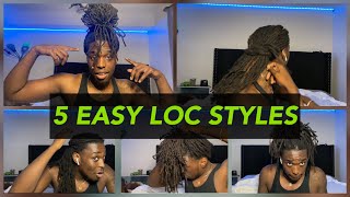 5 Quick and Easy Loc Styles for Men | CHEST LENGTH LOCS