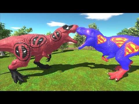 DEADPOOL T REX SHORT DEATH RUN - Animal Revolt Battle Simulator
