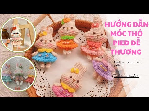 Thỏ Pied Làm Móc Khóa
