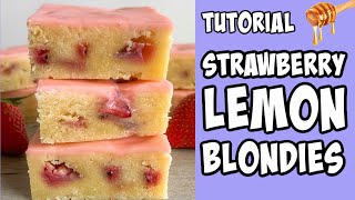 How to make Strawberry Lemon Blondies! tutorial #Shorts