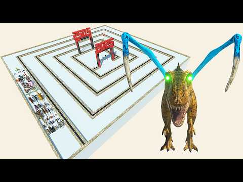 ESCAPE FROM ALIEN CARCHARODONTOSAURUS - Animal Revolt Battle Simulator ARBS