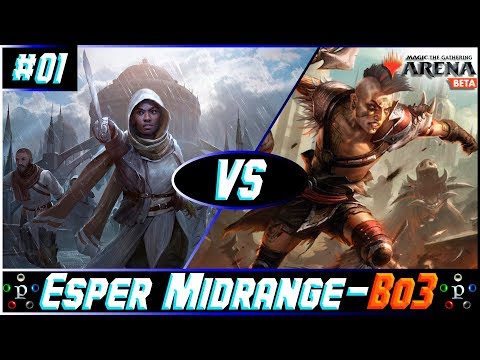 Standard MTG Arena Bo3 Gameplay [WAR Season] - Esper Midrange vs. Gruul Superfriends