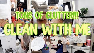 CLUTTERED MESS CLEAN WITH ME! DISASTER CLEANING MOTIVATION! MESSY HOUSE!