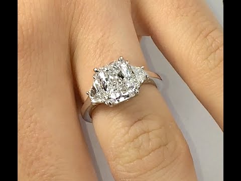 2.70 ct Radiant Cut Diamond 3-Stone Engagement Ring