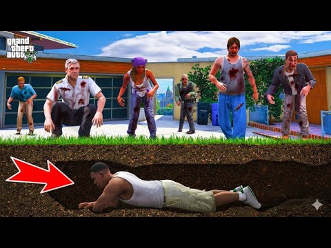 Franklin Last Stand Against Zombie Apocalypse Hiding Underground in Gta 5