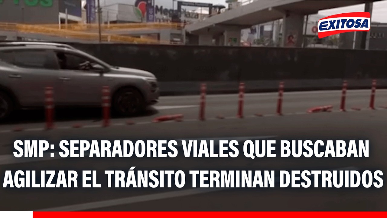 🔴🔵 SMP: Separadores viales que buscaba agilizar el tránsito terminan destruidos