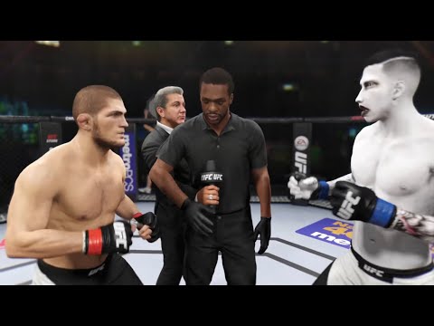 Khabib Nurmagomedov vs. Marilyn Manson (EA sports UFC 2) - CPU vs. CPU - Crazy UFC 👊🤪