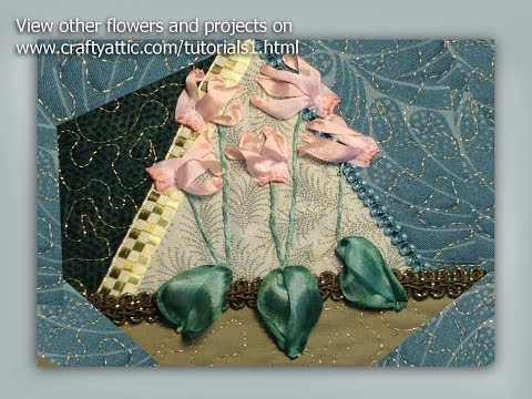 how to make silk ribbon embroidery cyclamen flowers