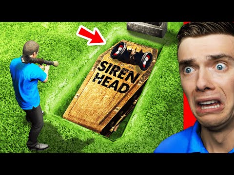 Digging ZOMBIE SIREN HEAD GRAVE In GTA 5 (Scary)