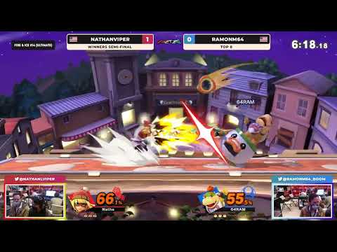 NathanViper (Min Min) vs ramonM64 (Bowser Jr.) - Fire & Ice #14 Winners Semi Finals