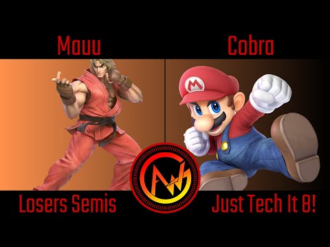 AWG Just Tech It 8 Losers Semis - Mauu (Ken) Vs Cobra (Mario) Smash Ultimate - SSBU