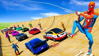 Desafio e Heróis com Carros Jet Ski Aeronave New King Hill Challenge and Sounds SPIDER-MAN mod GTA 5