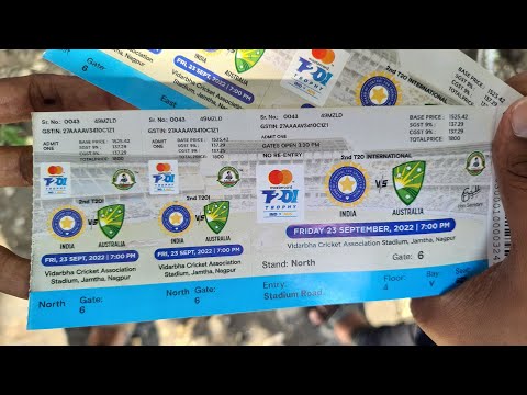 India & Australia 2nd T 20 cricket ticket  Details.