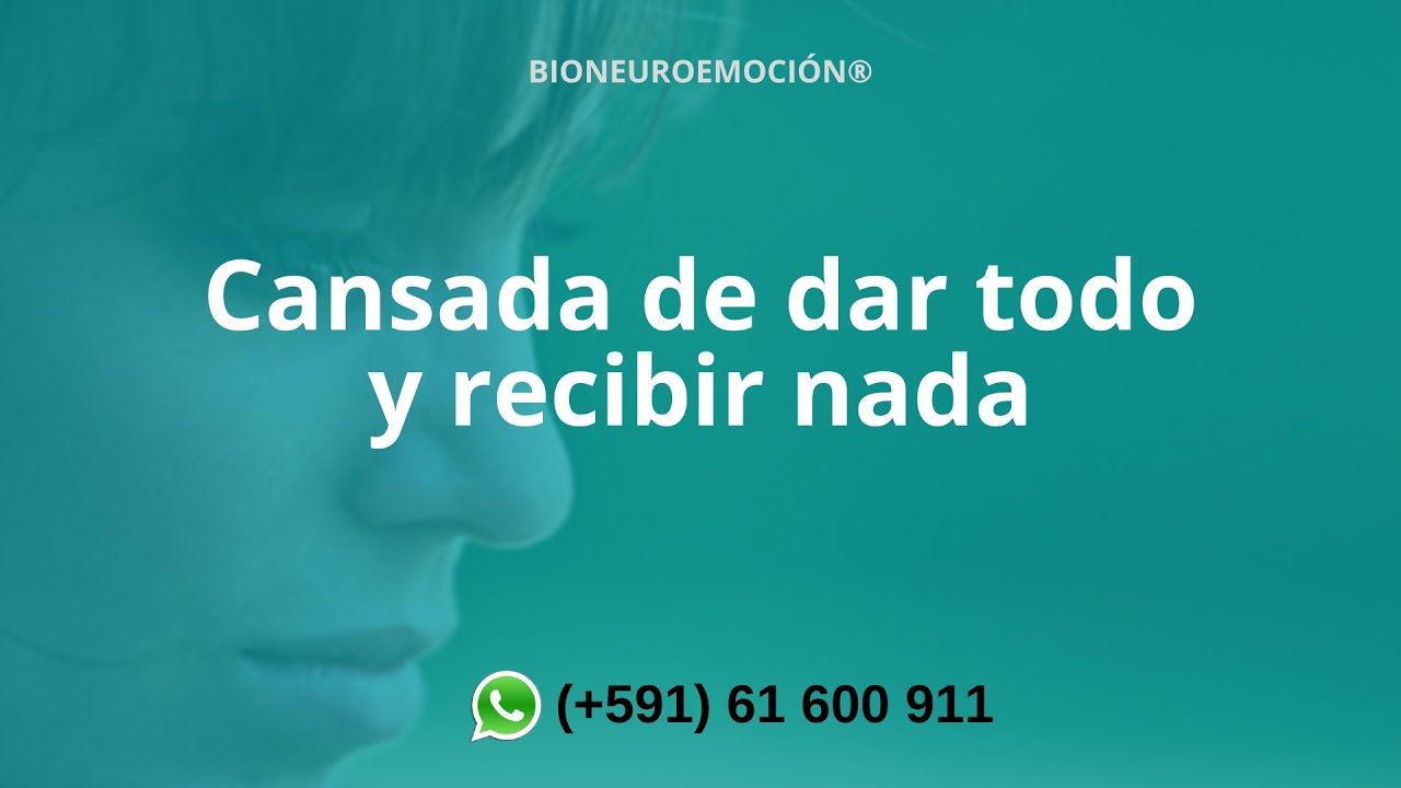 Cansada de dar todo y recibir Nada.