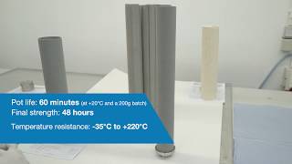 Casting Filter End Caps with Plastic Metal C Heat Resistant Liquid Epoxy