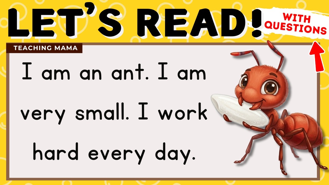LET'S READ! | READING COMPREHENSION FOR KIDS | PRACTICE READING SIMPLE ENGLISH | TEACHING MAMA