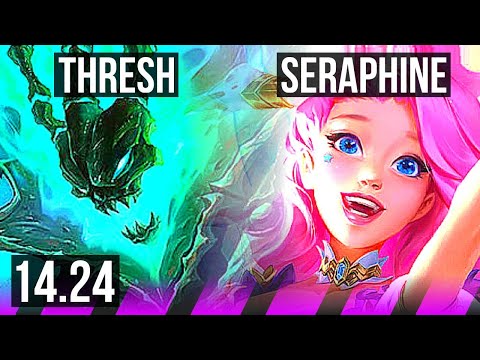 THRESH & Aphelios vs SERAPHINE & Ashe (SUP) | 1/1/10 | KR Diamond | 14.24