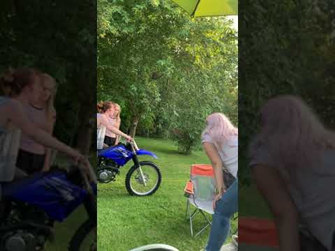 Dirt bike FAIL! She only broke her leg!#shorts