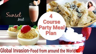 Full Party Meal Plan - 4 Course Meal Plan, Global Invasion, Drinks, starter, Main course, dessert