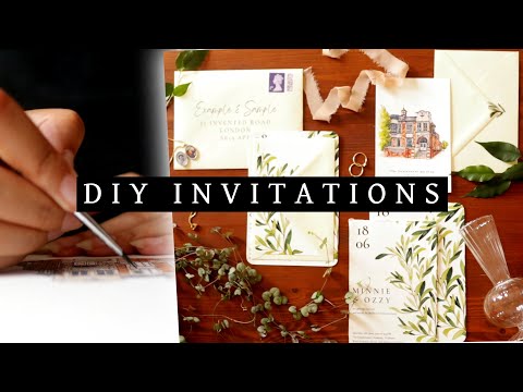 I Completely DIY’d My Dream Wedding Invitations!! · Painting, Designing + Sending Them · Artist Vlog