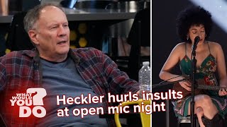 Heckler hurls insults during open mic night
