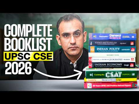 MUST READ Booklist & Resources for UPSC Prelims 2026 (You Can't Skip These❌)