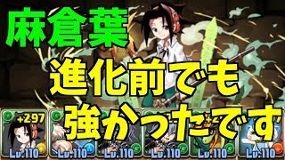 【パズドラ】普通に強い！麻倉葉の進化前を使って異形の存在に挑んでみた！【シャーマンキングコラボ】