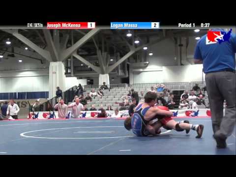 Joseph McKenna vs. Logan Massa at 2013 Junior Nationals - FILA - FS
