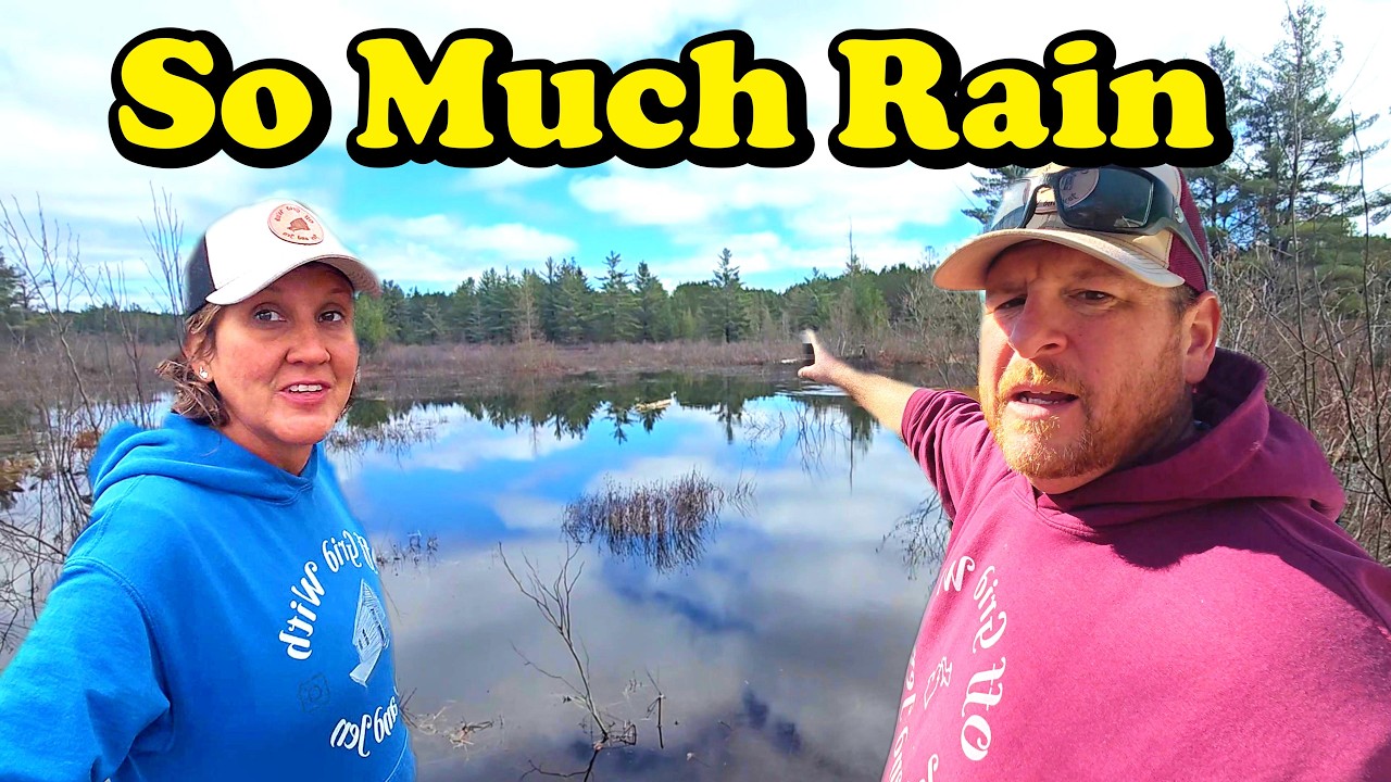 Endless Rain… The River Flooded, But Our Hilltop Cabin Is Safe