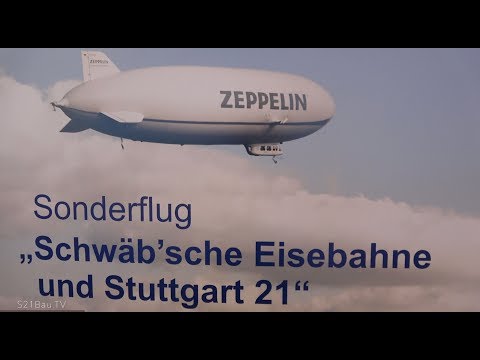 Zeppelin-FLUGVIDEO - Südbahn bis zur Neubaustrecke in Ulm | 8.4.2018 | #S21 #stuttgart21