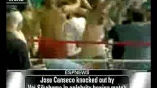 JOSE CANSECO KNOCKED OUT