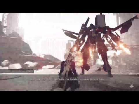 NieR Automata: Gameplay Walkthrough: Part 1 - Opening/Goliath Boss Fight - Route A [START]