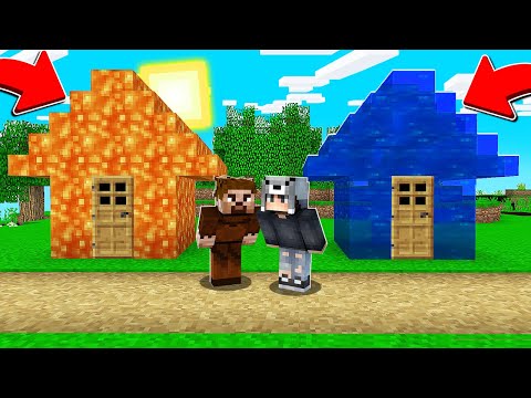 AİLEM İLE 1$ SU EV VS 1000$ LAV EV! 😱 - Minecraft