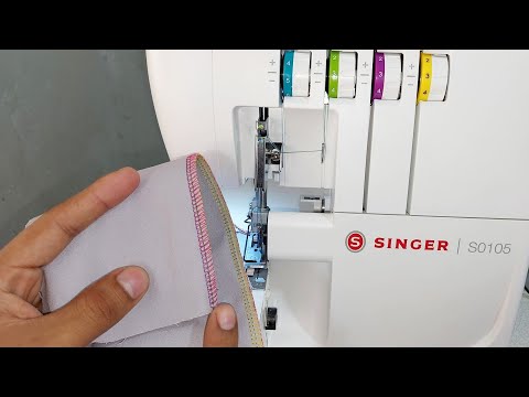 how to adjust the tension on the Singer family overlock sewing machine.
