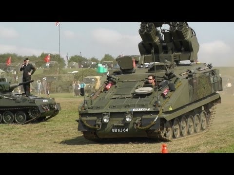 CVRT Starstreak Stormer at Tanks Trucks & Firepower. inc Slow Motion.