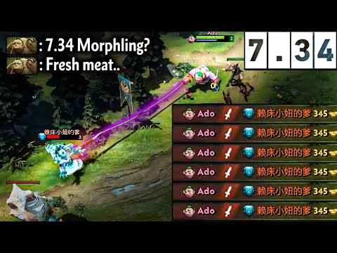It's Morphling's worse nightmare | Pudge Deleted 7.34 Morphling | Genius Pudge