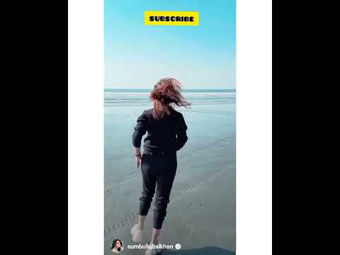 actress sumbul iqbal enjoying at beach #shorts #sumbuliqbal #showbiz #beach