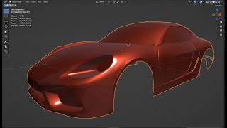 Speed modeling of Porsche 718 Cayman in blender (part 1)