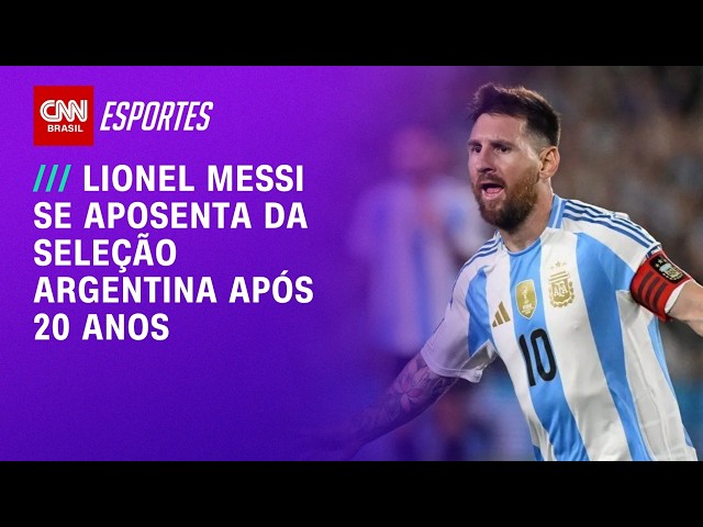 MESSI ANUNCIA APOSENTADORIA DA SELEÇÃO ARGENTINA | CNN 360° | CNN ESPORTES