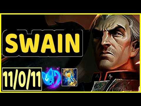 SWAIN VS GALIO - 11/0/11 KDA MID GAMEPLAY