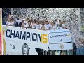 Real Madrid players parade after their 15th Champions League title | AFP