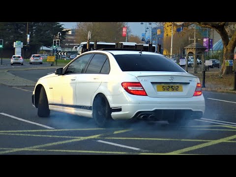 AMGs Leaving A Car Meet In Style! Team AMG Southampton meet.