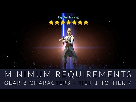 How to unlock Jedi Training Rey with Gear 8 resistance characters - SWGoH