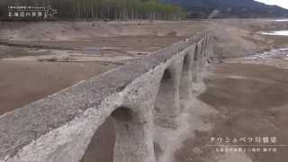 preview picture of video 'タウシュベツ川橋梁(The Tausyubetsu River arch bridge,Kamishihoro,Hokkaido in Japan)'