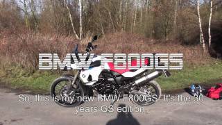 preview picture of video 'BMW F800GS 30 years GS edition with akrapovic'