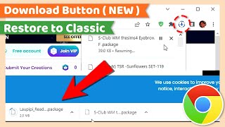 Enable or Disable New Download Button or icon in Google Chrome Toolbar