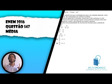 [ENEM 2016] Questão 147 📘 #89- ANÁLISE COMBINATÓRIA