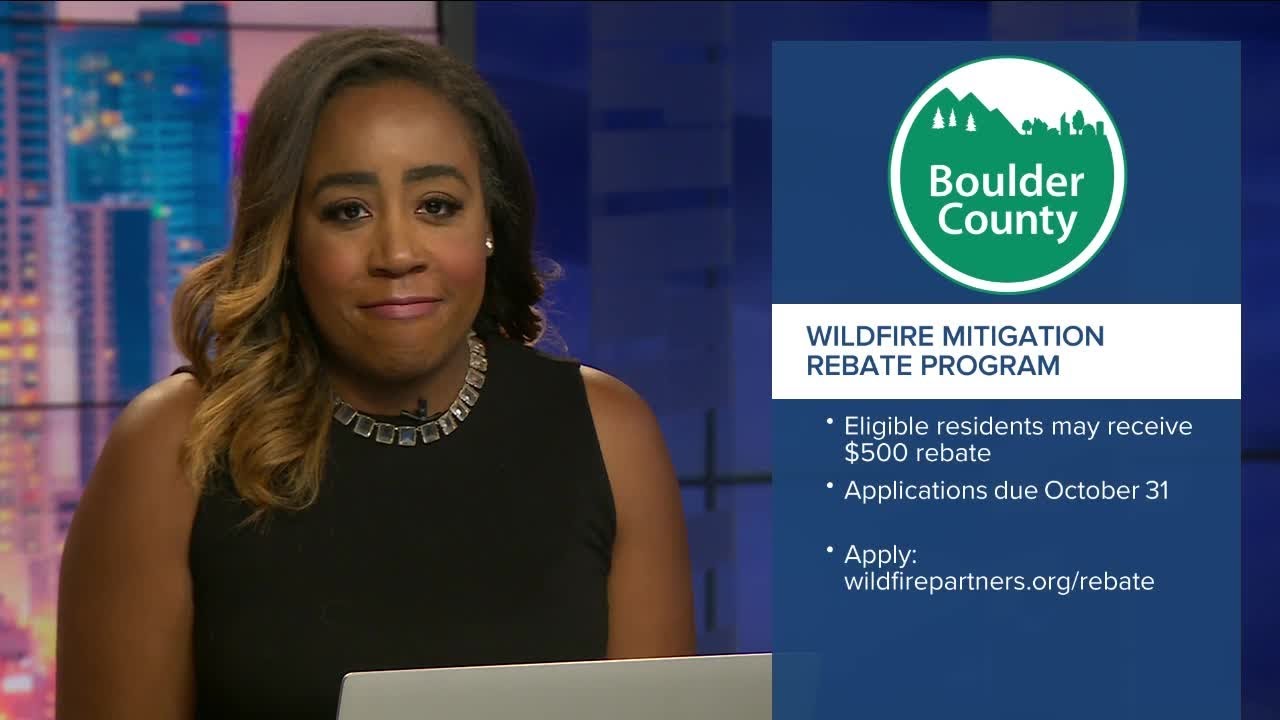 Rebate for Boulder. Co. residents who implement wildfire mitigation