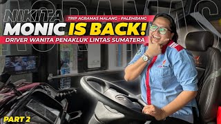 Download lagu THE ACTION OF A RELIABLE FEMALE DRIVER INTER-ISLANDS‼️😍 - Agra Mas Malang - Palembang Bus Trip Pa... mp3