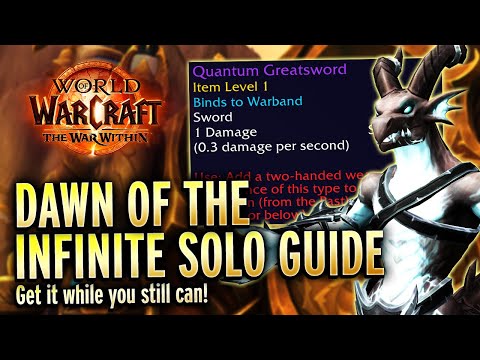 Soloing Mythic Dawn of the Infinites For Mog and Glory - War Within 11.0.5 Guide